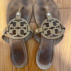 Tory Burch Miller Sandals, Size 9, Nude